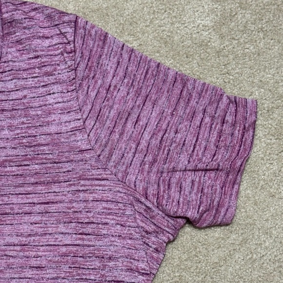 ATHLETA - Women’s Bashful Scoop V-Neck Short Sleeve Breezy T—Shirt, Pink, XL - Picture 7 of 8